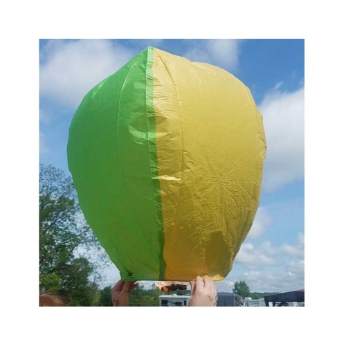 36pc Case - Green/Gold Colored Sky Lantern (Blended)