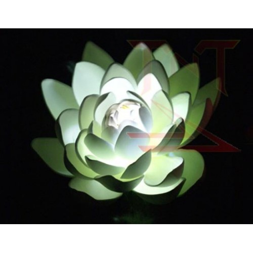 Lotus Flower, White, w/ LED Lights