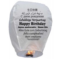 Happy B-Day in 9 Languages Sky Lantern