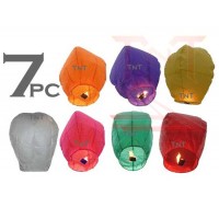 7pc Mix - Colored Sky Lantern