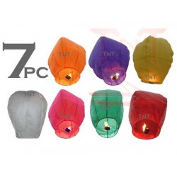 7pc Mix - Colored Sky Lantern